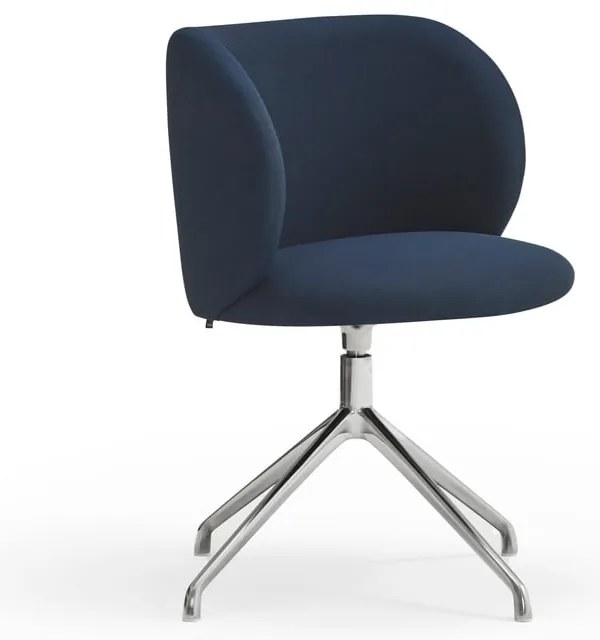 Tmavomodré čalúnené jedálenské kreslo Mogi – Teulat