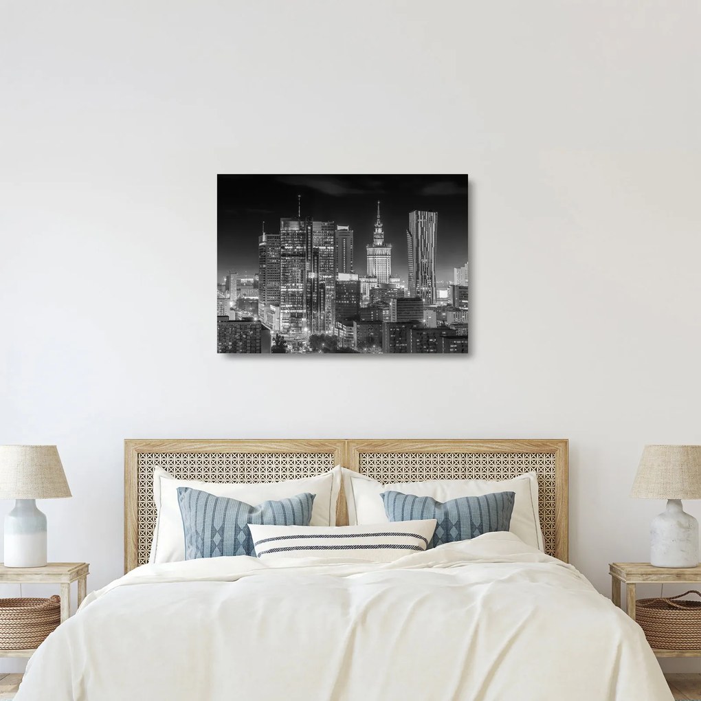 Sklenený obraz - Čiernobiely New York (70x50 cm)