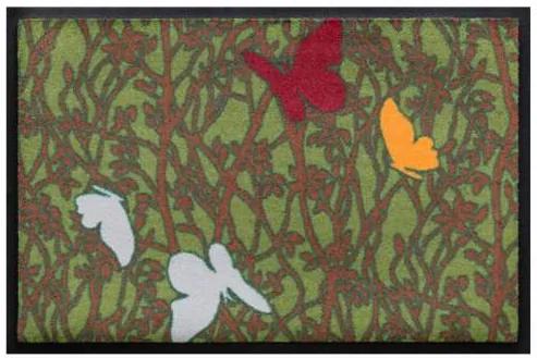 Kvety a listy premium rohožka - motýle (Vyberte veľkosť: 85*55 cm)