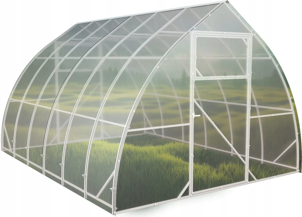 Skleník z polykarbonátu Kvapka 3,1x10 m profily 20x20 polykarbonát 5 mm