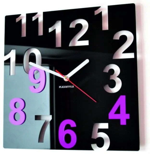 Moderné nástenné hodiny I SENTOP FL-z7-RAL9005-4003