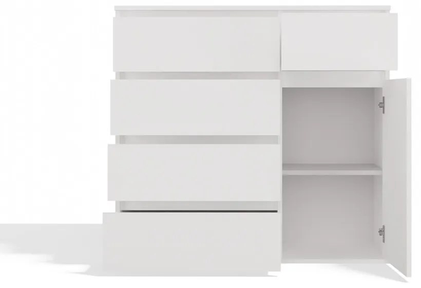 Komoda Malwa 1D5S 100 cm biela