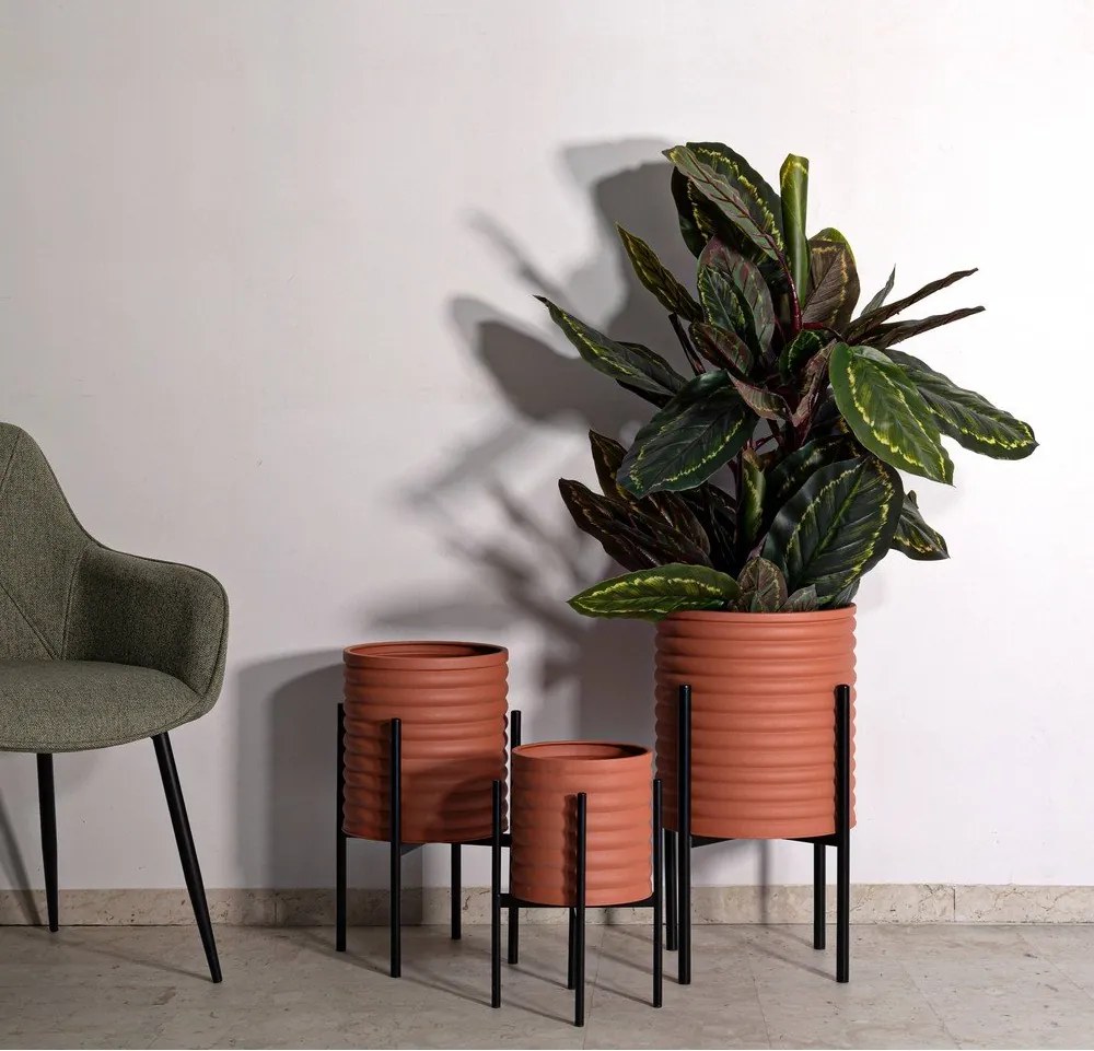 Kovové obaly na kvetináče v súprave 3 ks ø 36 cm Milly – Mauro Ferretti