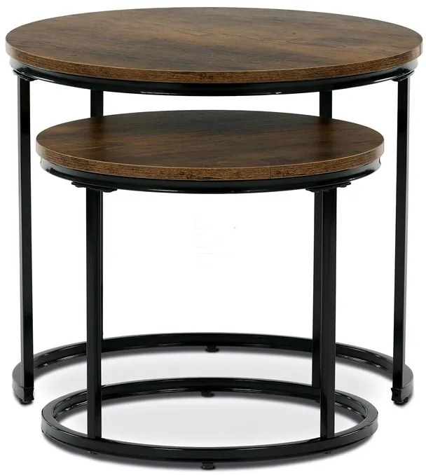 Autronic BONTEC Odkladací stolík 53x53x46cm, mdf, divoký dub, CT-G1145 OAK Farba: Hnedá