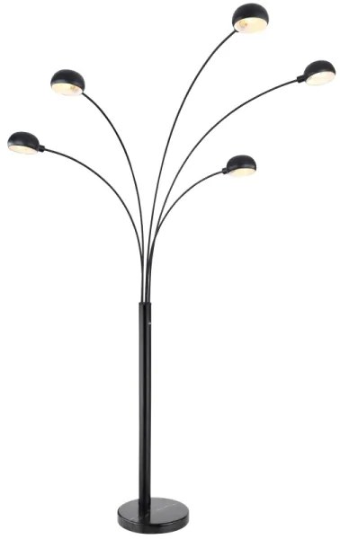 Globo 58228NB - Stojacia lampa SEYMOUR 5xE14/40W/230V čierna