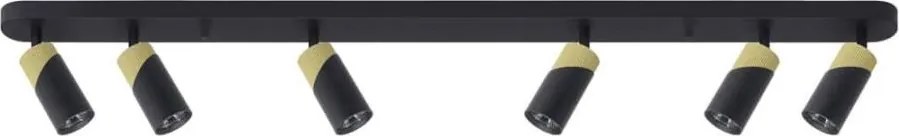 Bodové svietidlo NEO 6xGU10/8W/230V čierna/zlatá