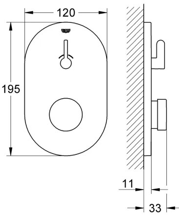 GROHE 36321000 - Samozatváracia sprchová batéria EUROSMART COSMOPOLITAN T chróm