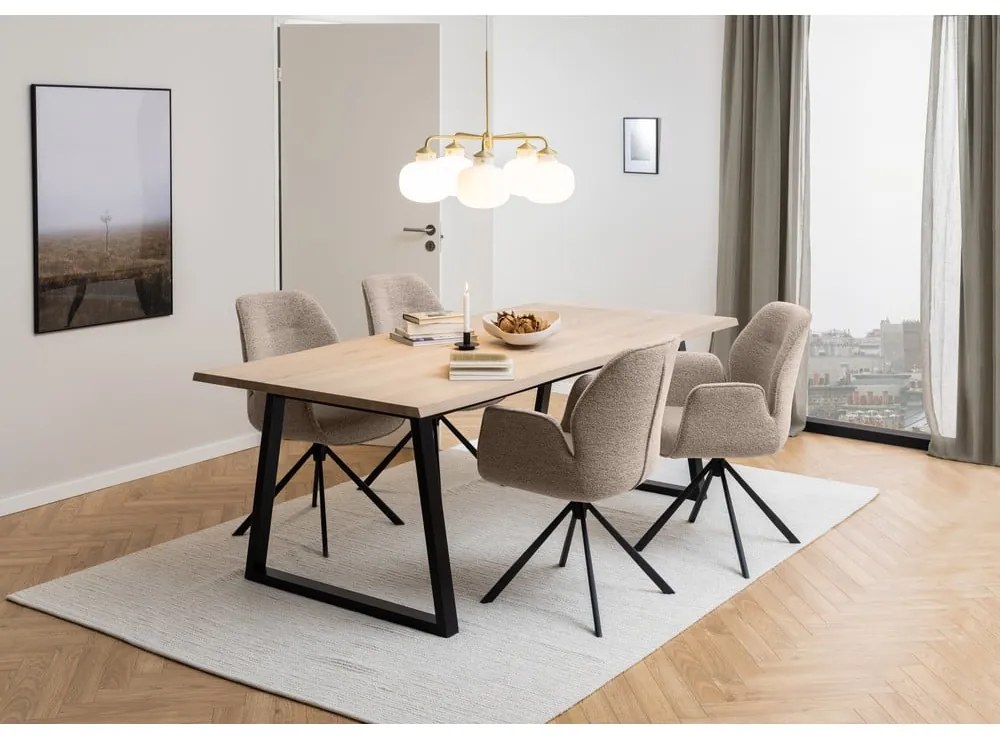 Tmavosivé čalúnené jedálenské kreslo Aura – Actona