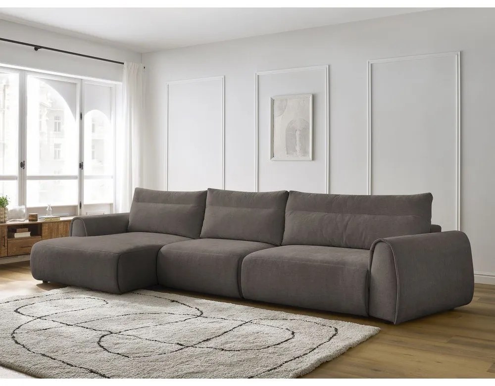 Hnedá rohová pohovka Aden – Bobochic Paris