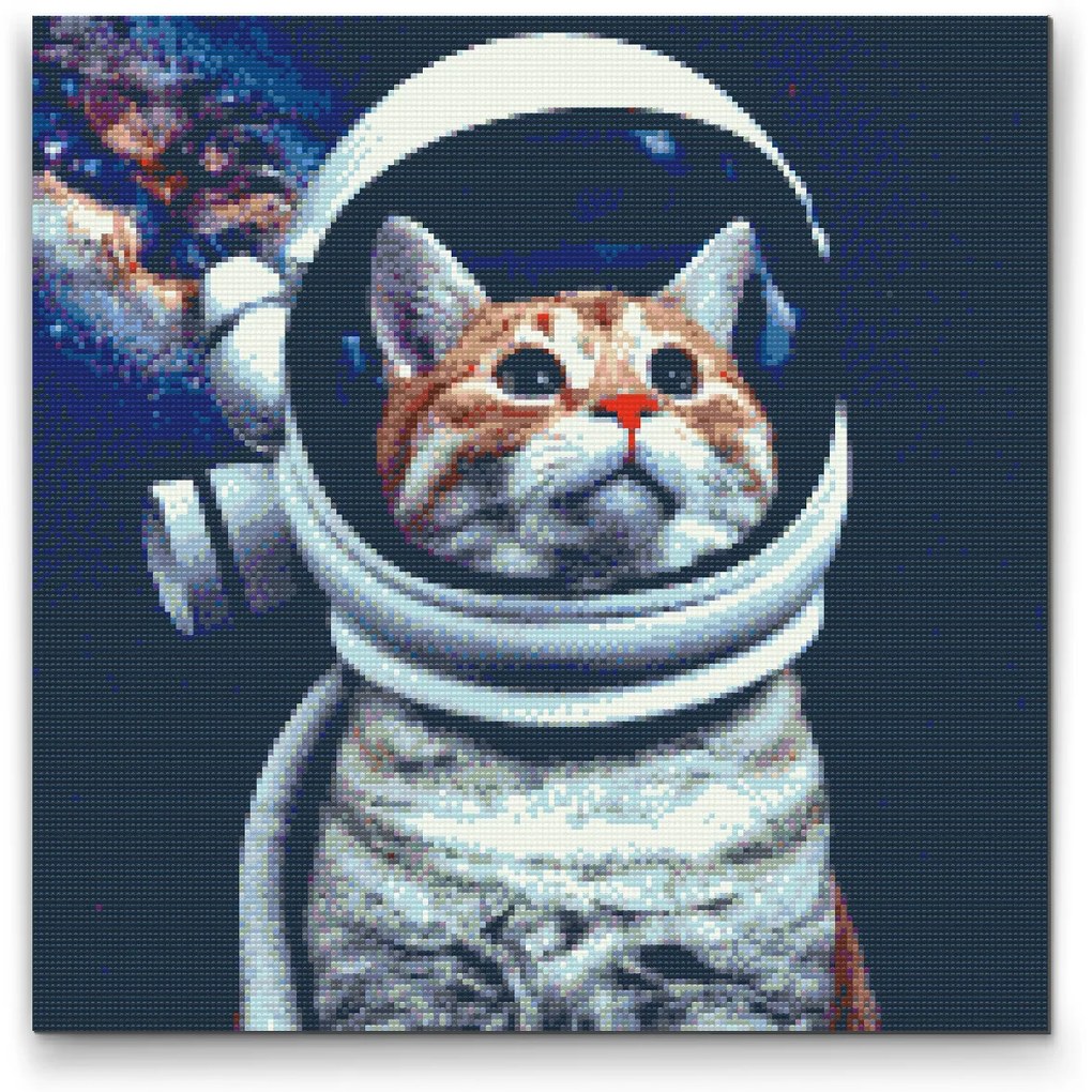 Gario Diamantové maľovanie Chcem byť astronautom Rozmery: 50 x 50 cm, Rámovanie: Iba zrolované plátno, Diamanty: Okrúhle