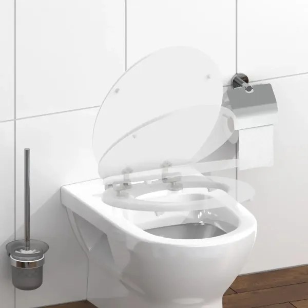 Schütte 84100-A - WC sedadlo, biele, s tichým zatváraním, MDF