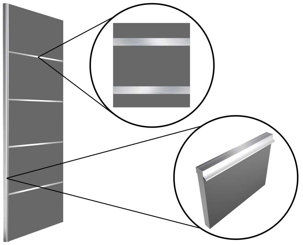 Šatníková skriňa SERENITY 200 cm čierny lesk MGB SERENITY SZP5/0/W/B/0/HIAL
