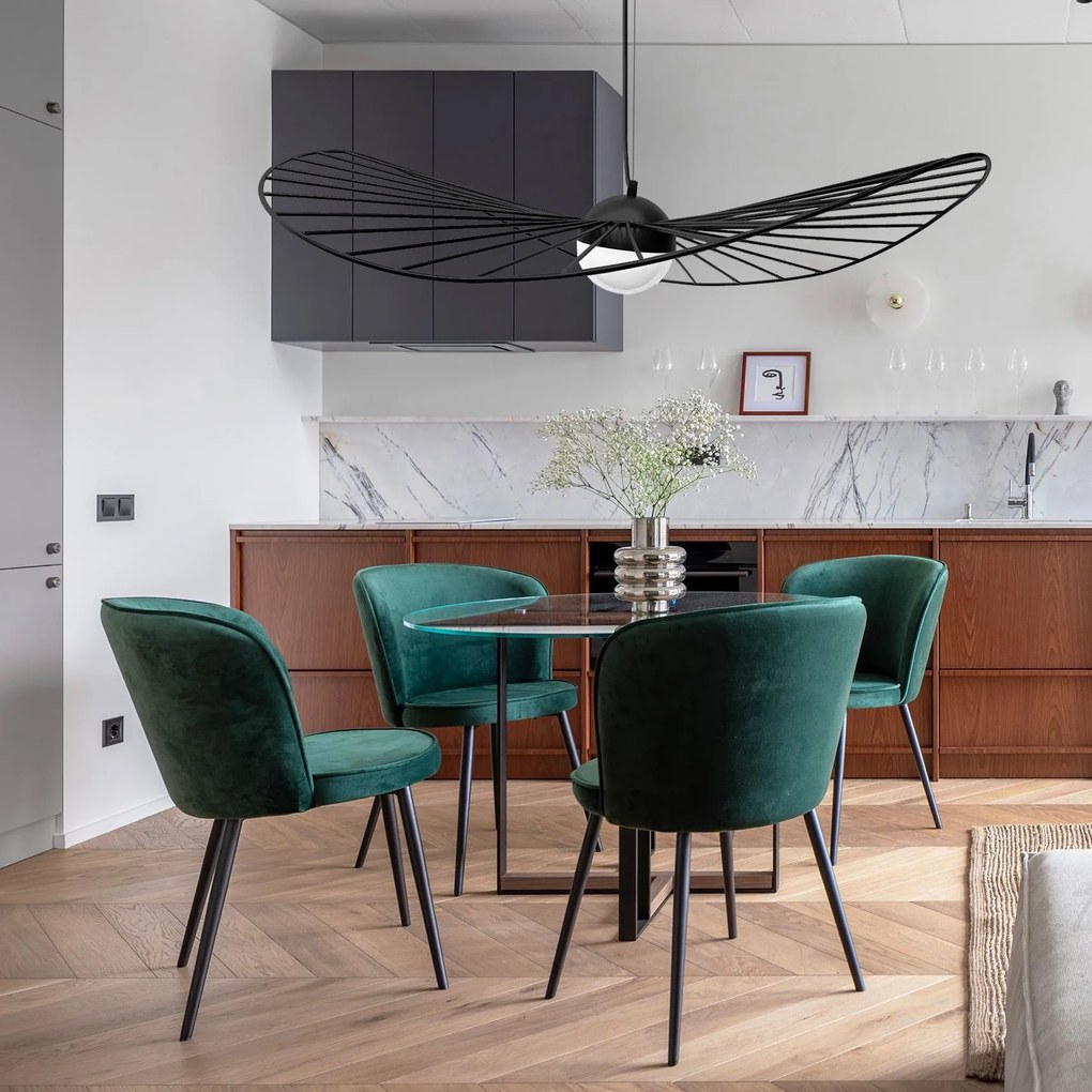 Toolight - LED stropné lamelové svietidlo 80cm APP210-3CPR, čierna, OSW-08476