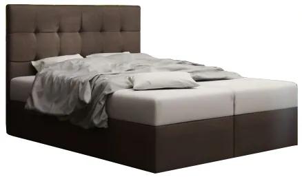 Manželská posteľ Boxspring 180 cm Duel 2 Comfort (tmavohnedá) (s matracom a úložným priestorom). Vlastná spoľahlivá doprava až k Vám domov. 1055851
