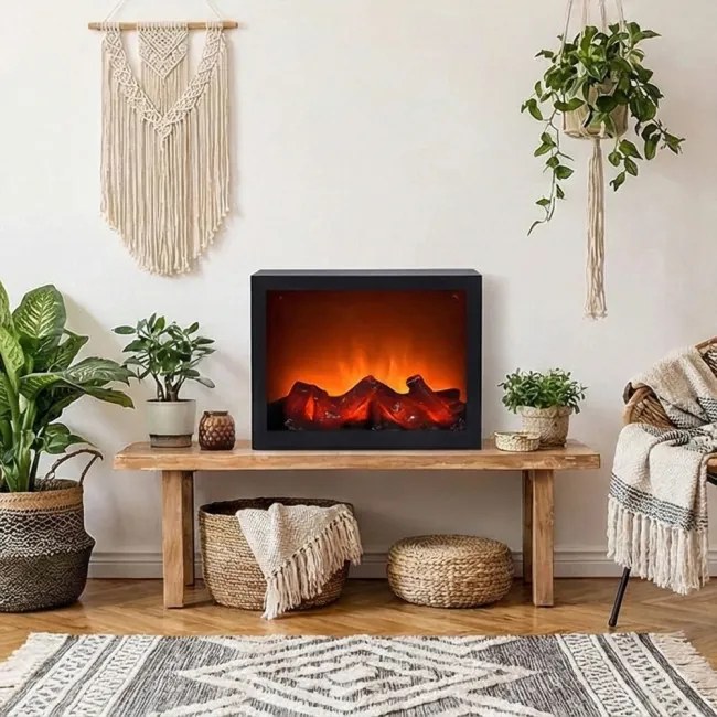 LED dekorácia v tvare krbu