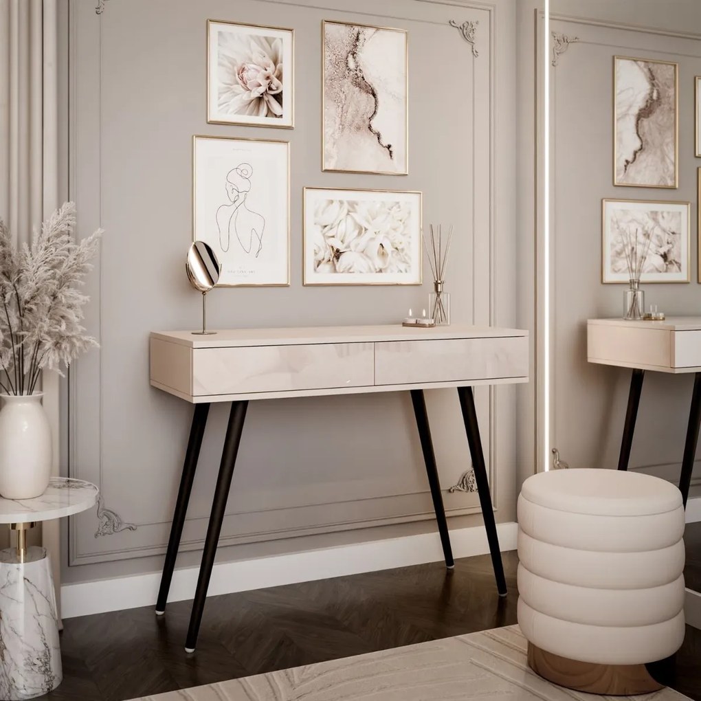 KONZOLA KATHLEEN KAŠMÍR LESKLÝ NA ČIERNÝCH NOŽIČKÁCH