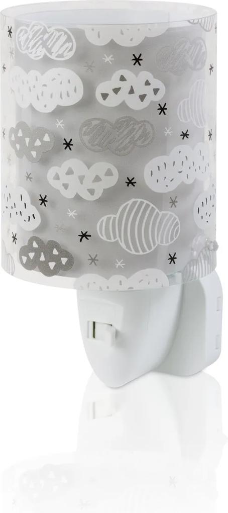 Dalber D41415E LED detská nočná lampička Clouds Grey 1x0,3W | E14