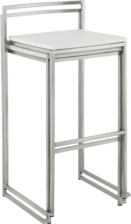 Dizajnová barová stolička Ethan biela