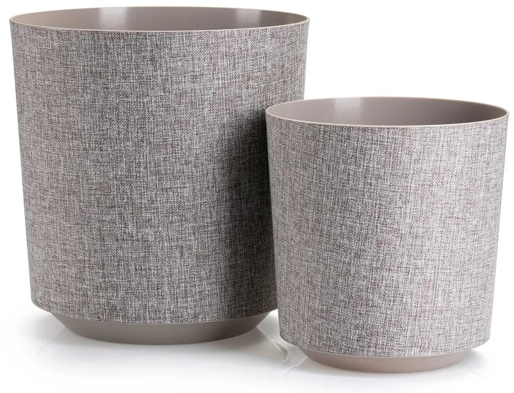 PLASTOVÝ KVETINÁČ ALOE TX 19,5X20 CM BÉŽOVÁ