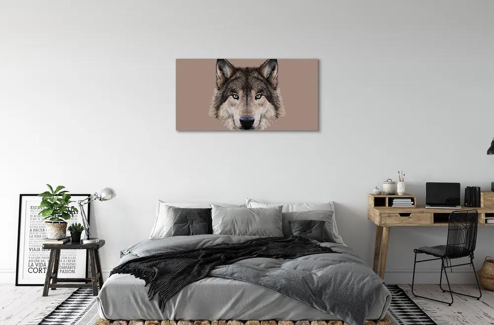 Obraz na plátne maľované vlk 125x50 cm