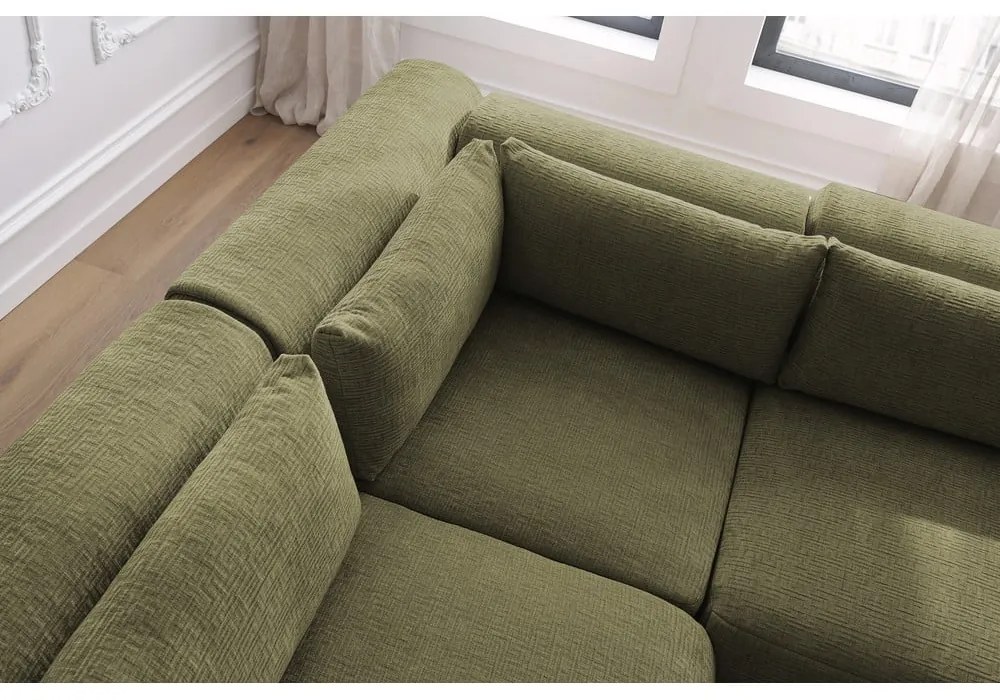 Zelená rohová pohovka (variabilná) Jeanne - Bobochic Paris