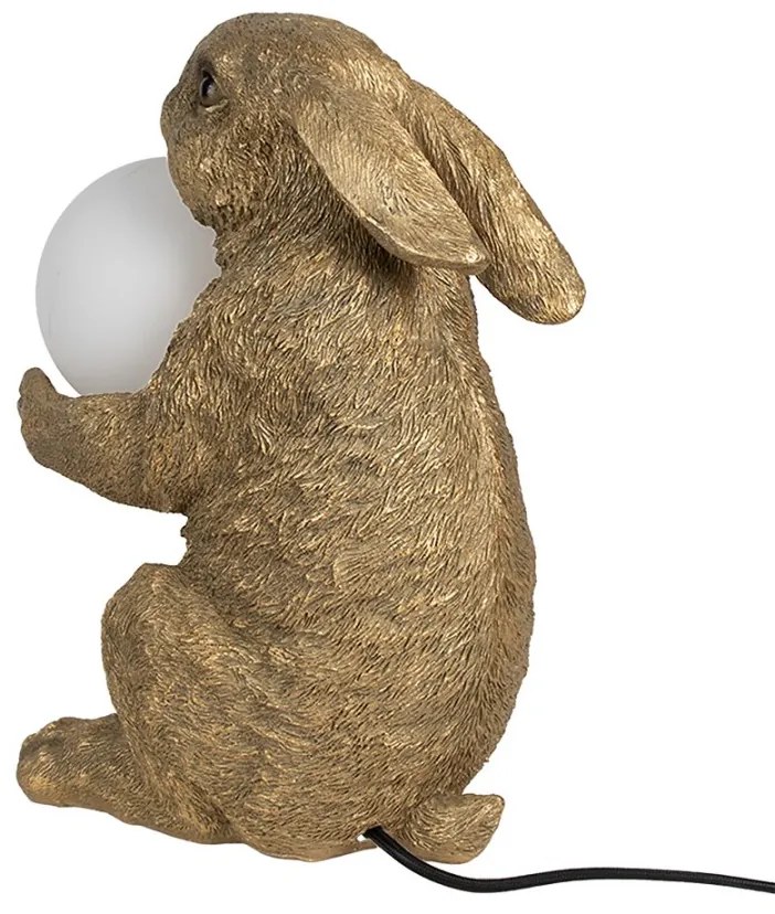 Detská zlatá stolná lampa ZAJAC 35*27