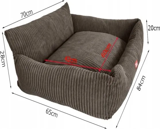 Pelech pre psa / mačku L - Menčester gaučík - hnedá