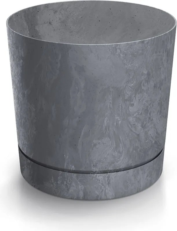 Kvetináč TUBOS P s betónovým efektom odtieň marengo matný