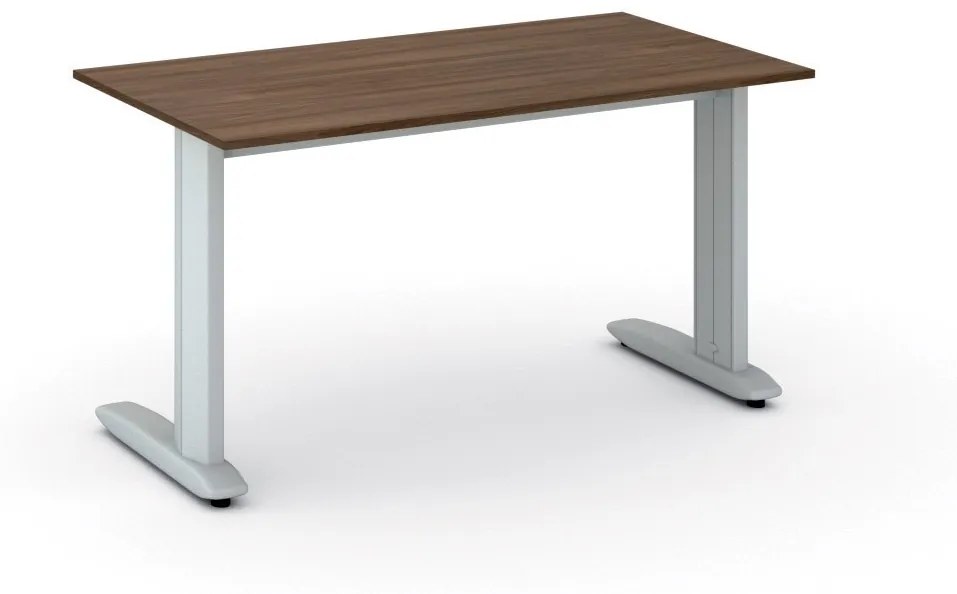 Kancelársky písací stôl PRIMO FLEXIBLE 1400 x 800 mm, orech