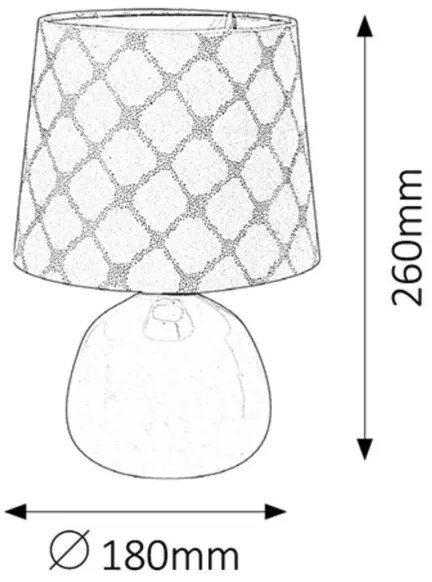 Rabalux 4379 - Stolná lampa ELLIE E14/40W biela