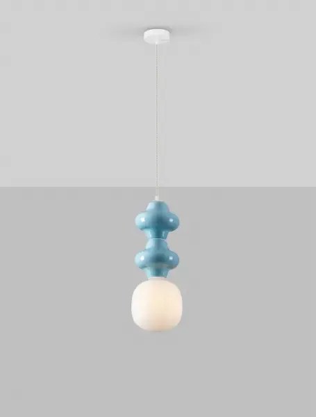 LED modro-biely moderný luster Clio 2