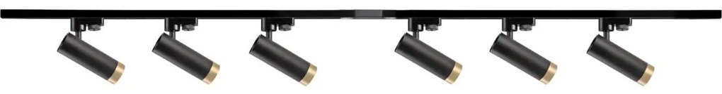 Bodové svietidlo do lištového systému FADO 6xGU10/10W/230V čierna