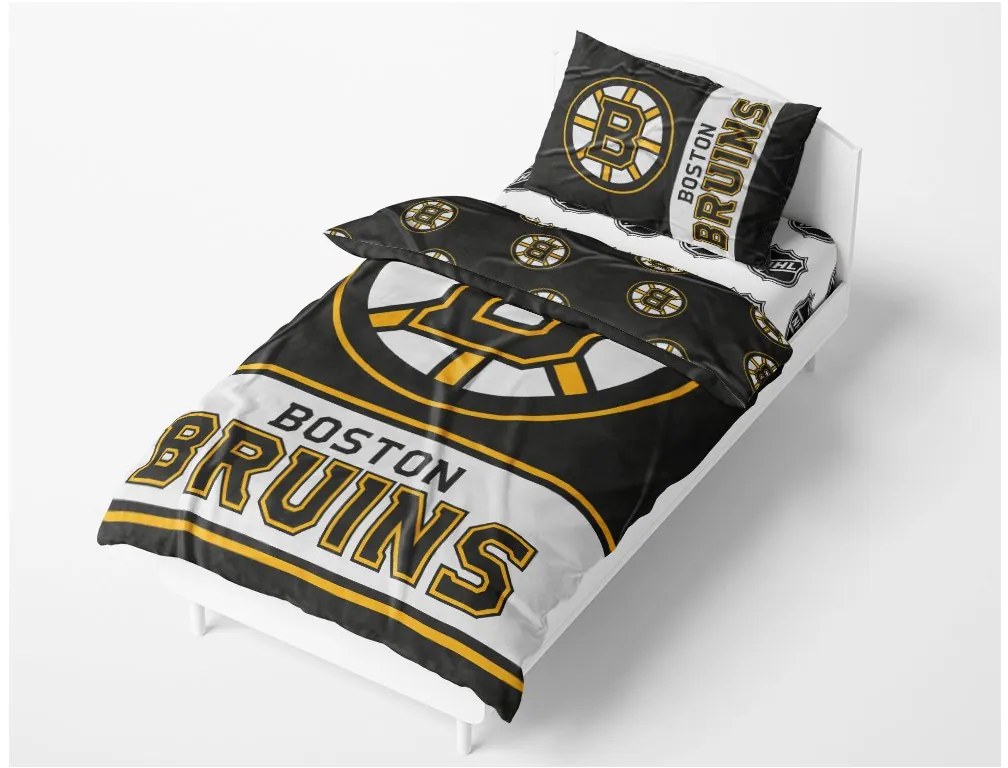 NHL Mikroplyšové obliečky Boston Bruins 140x200/70x90 cm