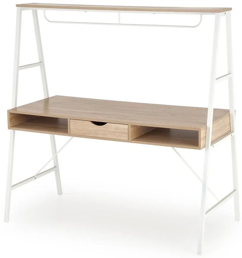 Písací Stôl B-48 Dub Sanoma/Biely