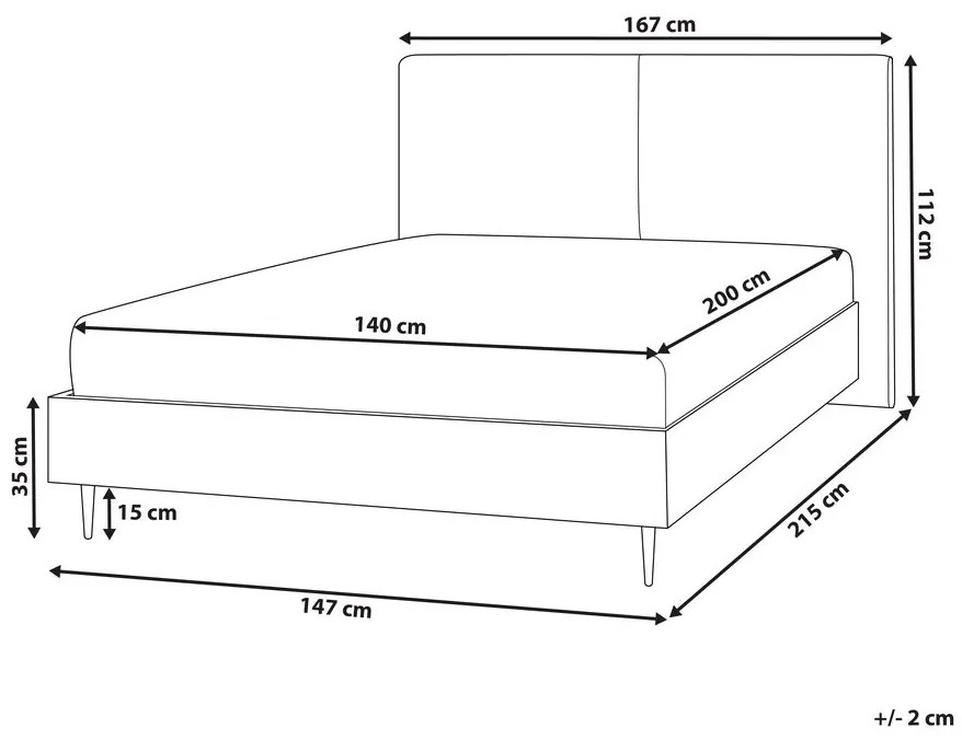 Manželská posteľ 140 cm Izeza (sivá). Vlastná spoľahlivá doprava až k Vám domov. 1080419