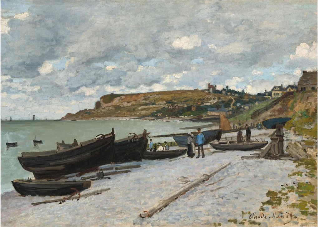Sklenený obraz - Claude Monet, Sainte Adresse, reprodukcia (70x50 cm)