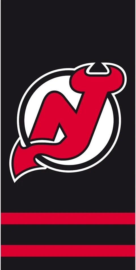 TipTrade Osuška NHL New Jersey Devils Black, 70 x 140 cm,