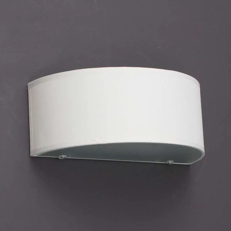 Rustikálna nástenná lampa polkruhová krémová - Drum