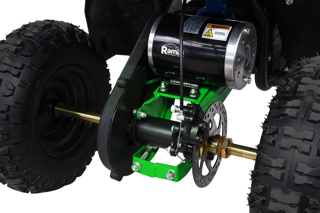 Ramiz Štvorkolka HIPERFECT na batérie zelená 35 km/h + 1000W motor + Nafukovacie kolesá + Nastavenie sedadla