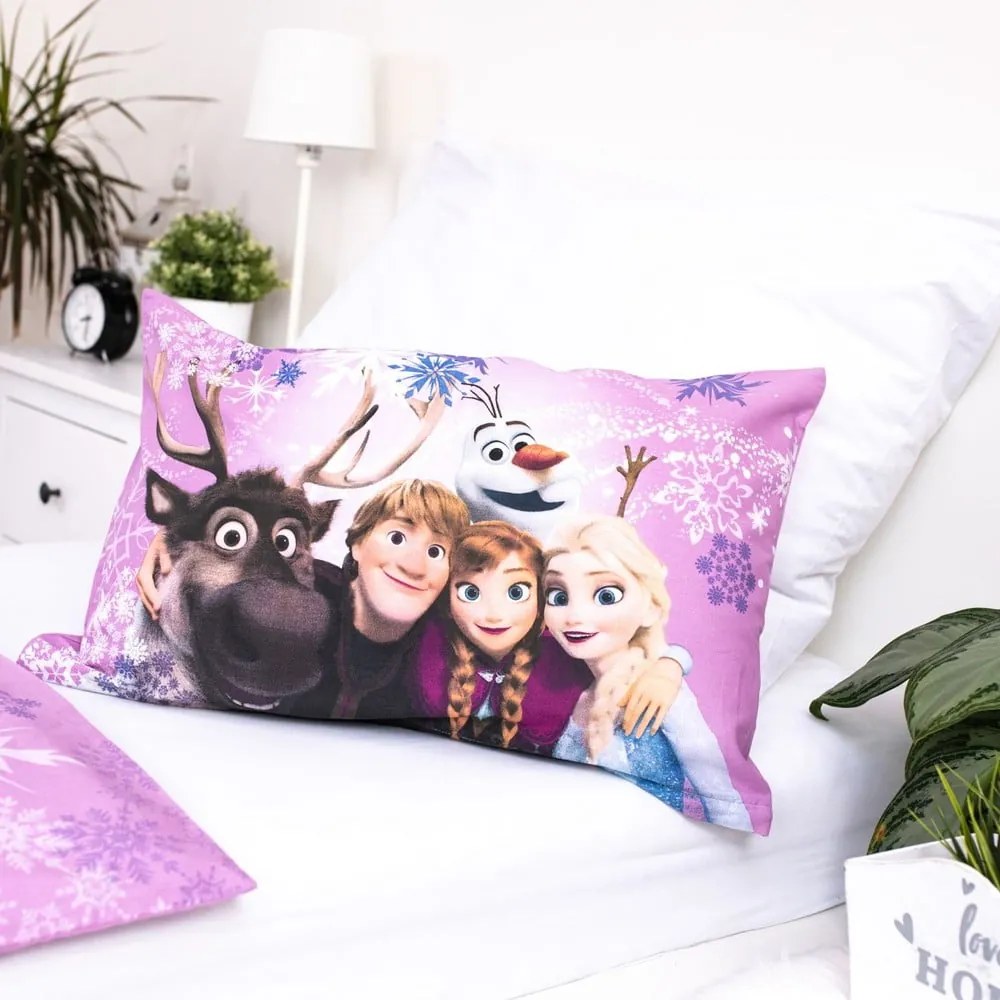 Bavlnené detské obliečky do postieľky 100x135 cm Frozen "Purple" – Jerry Fabrics