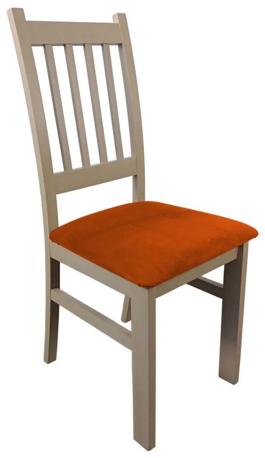 Jedálenská stolička SIMON buk/oranžová