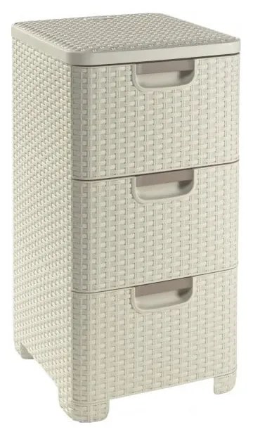 Krémová plastová nízka kúpeľňová skrinka 33x60 cm Style – Curver