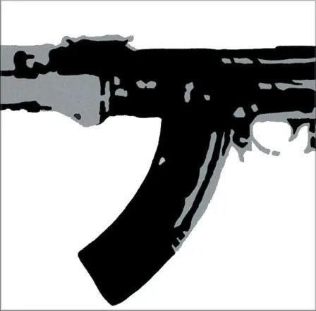 Ručne maľovaný POP Art obraz Kalashnikov | rôzne rozmery