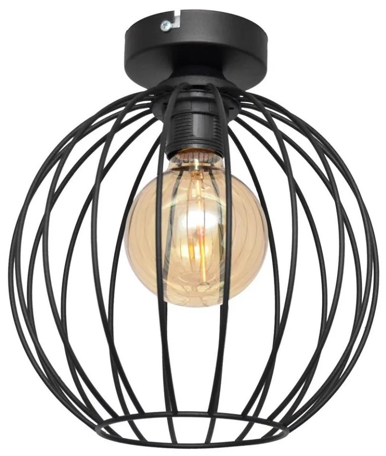 Prisadený luster MERCURE 1xE27/15W/230V pr. 24 cm čierna