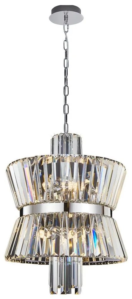 Luster na reťazi AURELIA 8xE14/40W/230V chróm
