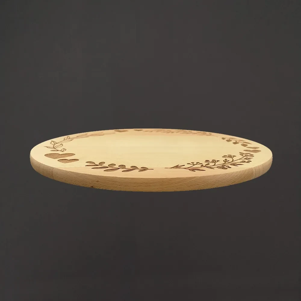 AMADEA Drevená otočná doštička s gravírom, masívne drevo, 35 cm