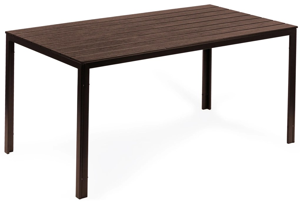 ModernHome Záhradný stôl 156 x 78 cm Hnedý
