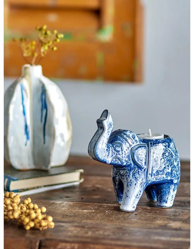 Kameninový svietnik na čajovú sviečku Oliphant – Bloomingville