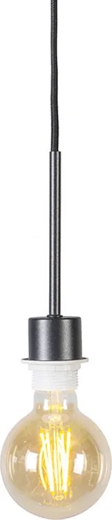 Závesné svietidlo čierne so zeleným tienidlom 50 cm - Combi 1