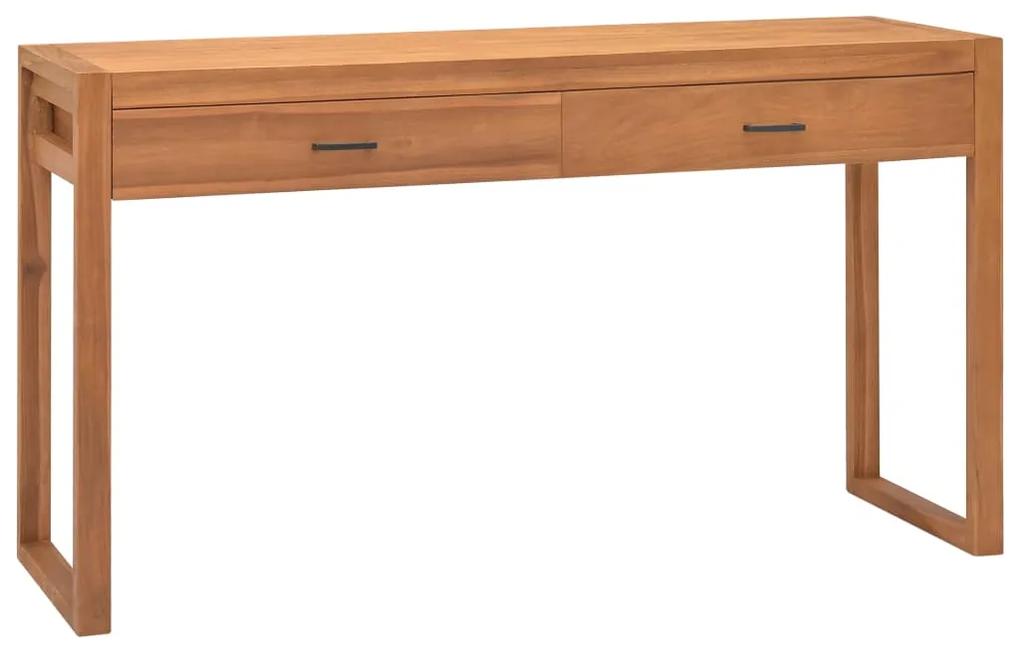 Písací stôl s 2 zásuvkami 140x40x75 cm, tíkové drevo 325271